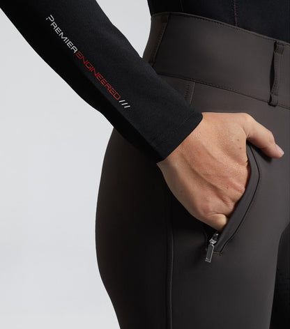 Premier Equine Carapello Ladies Full Seat Gel Riding Breeches - Liquorice