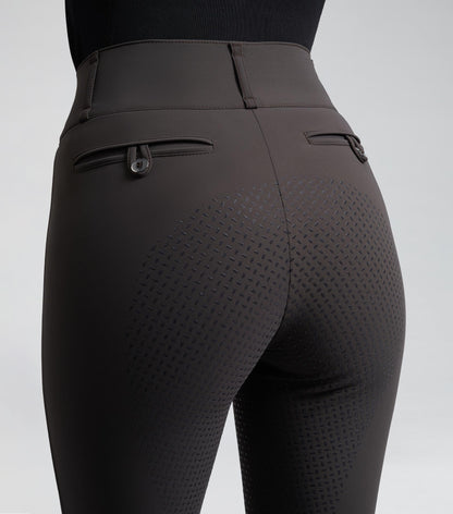 Premier Equine Carapello Ladies Full Seat Gel Riding Breeches - Liquorice