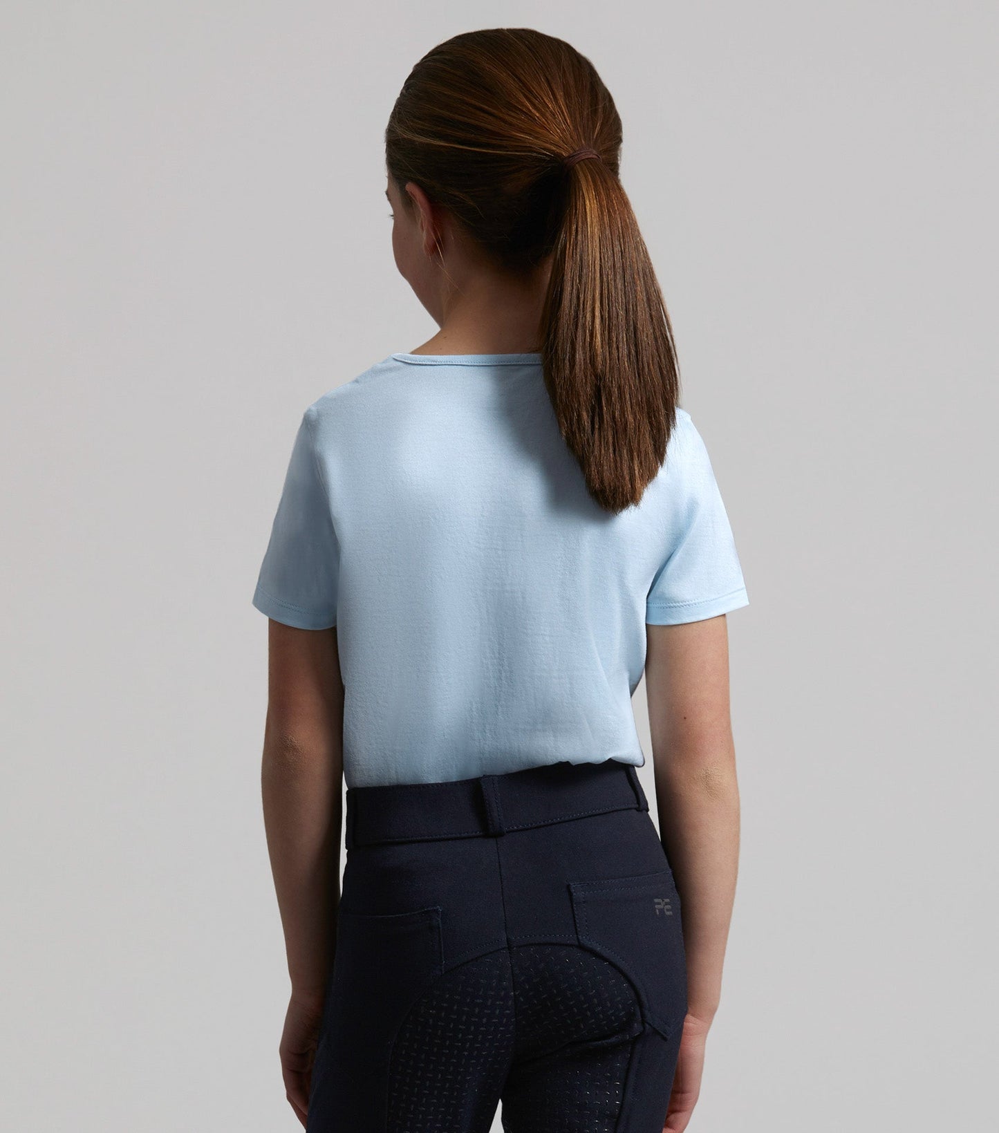 Premier Equine Chiaro Girls Cotton Riding T-Shirt Blue