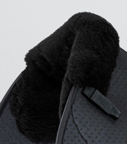 Premier Equine Close Contact Airtechnology Shockproof Wool Saddle Pad - GP/Jump Square Black/Black Wool