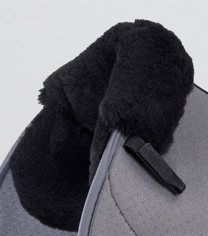 Premier Equine Close Contact Airtechnology Shockproof Wool Saddle Pad - GP/Jump Square Grey/Black Wool
