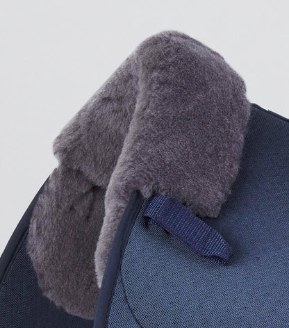 Premier Equine Close Contact Airtechnology Shockproof Wool Saddle Pad - GP/Jump Square Navy/Grey Wool