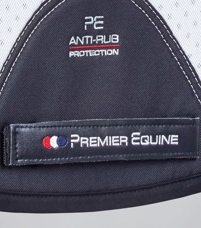 Premier Equine Close Contact Airtechnology Shockproof Wool Saddle Pad - GP/Jump Square White/Black Wool