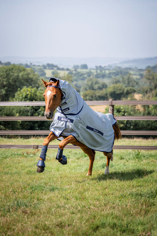 Bucas Buzz-Off Full Neck Fly Rug - Blue