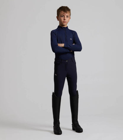 Premier Equine Derby Boys Riding Breeches Navy - N P Equestrian & Pet Supplies Ltd 