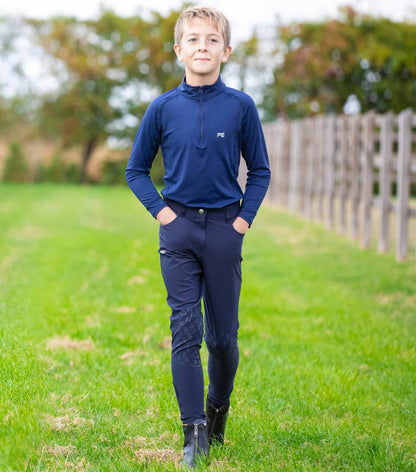 Premier Equine Derby Boys Riding Breeches Navy - N P Equestrian & Pet Supplies Ltd 