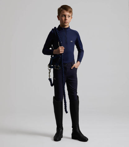 Premier Equine Derby Boys Riding Breeches Navy - N P Equestrian & Pet Supplies Ltd 