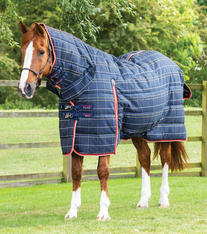 Premier Equine Domus 200g Combo Stable Rug Navy Check