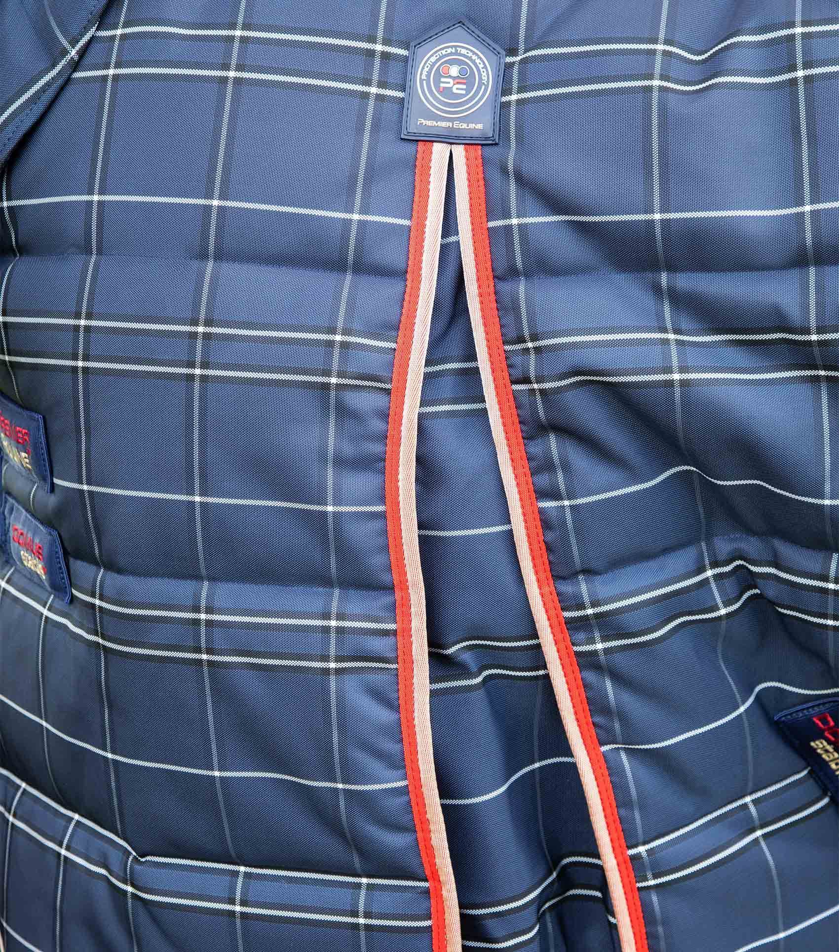 Premier Equine Domus 200g Combo Stable Rug Navy Check - N P Equestrian & Pet Supplies Ltd 