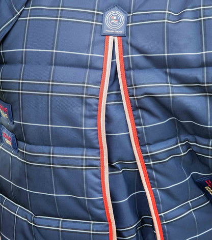 Premier Equine Domus 200g Combo Stable Rug Navy Check - N P Equestrian & Pet Supplies Ltd 