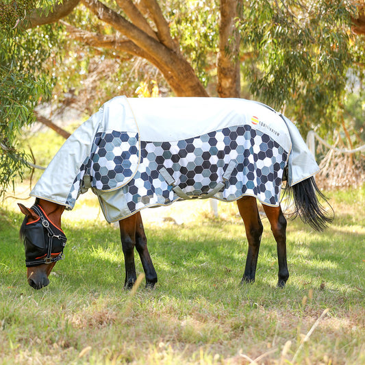 Equilibrium Field Relief Waterproof Fly Rug - Grey/White