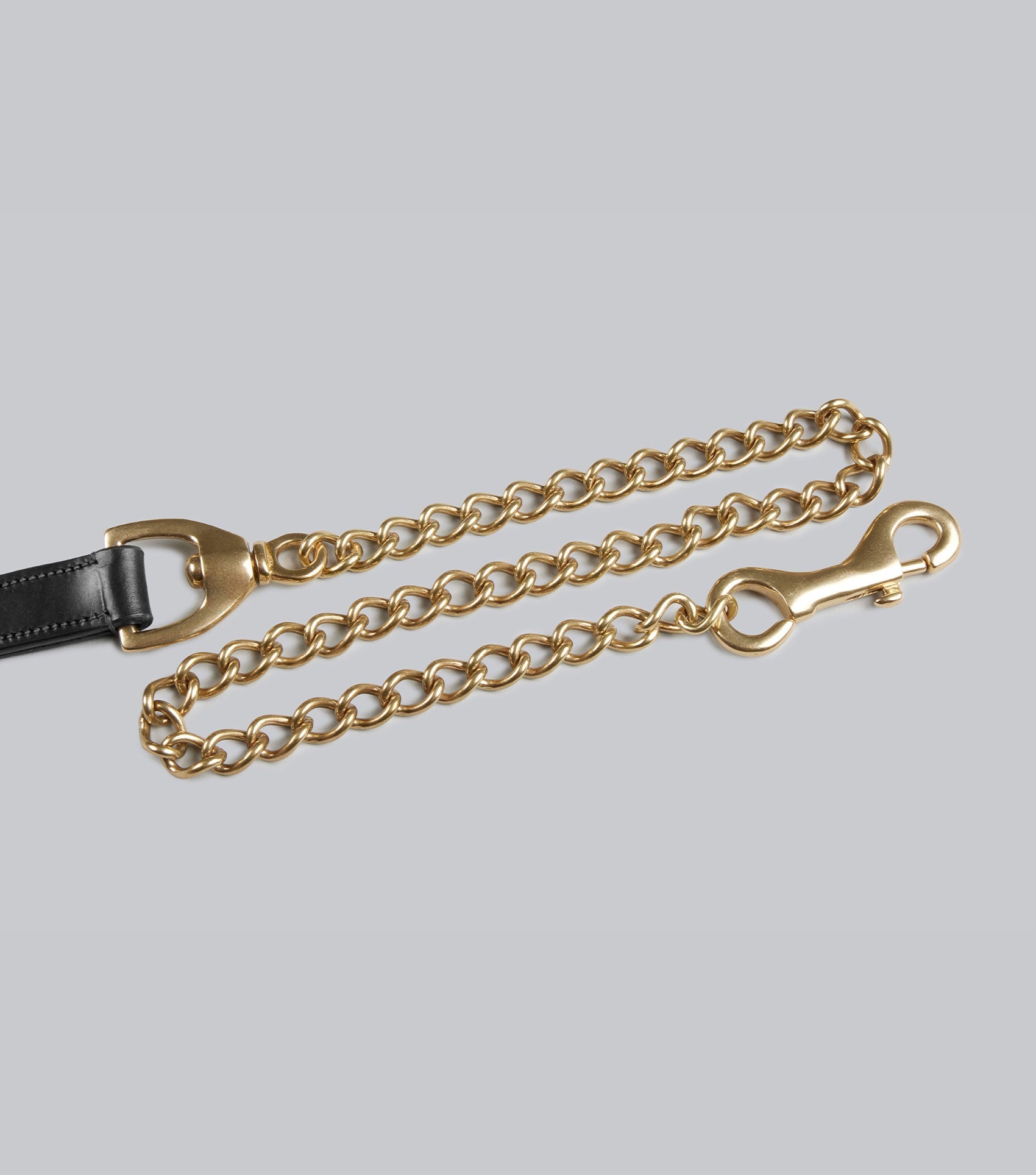 Description:european leather lead chain_colour:black_position:2