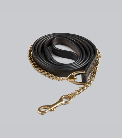 Description:european leather lead chain_colour:dark havana_position:1