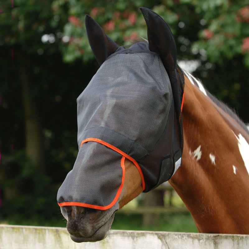 Equilibrium Field Relief Max Fly Mask Black/Orange