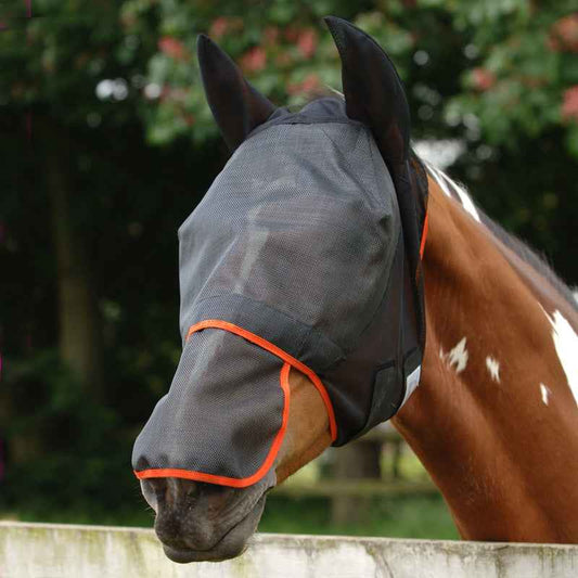 Equilibrium Field Relief Max Fly Mask Black/Orange