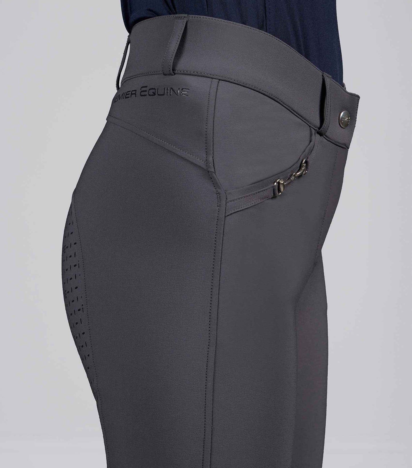 Premier Equine Filetto Womens Gel Full Seat Riding Breeches - Anthracite