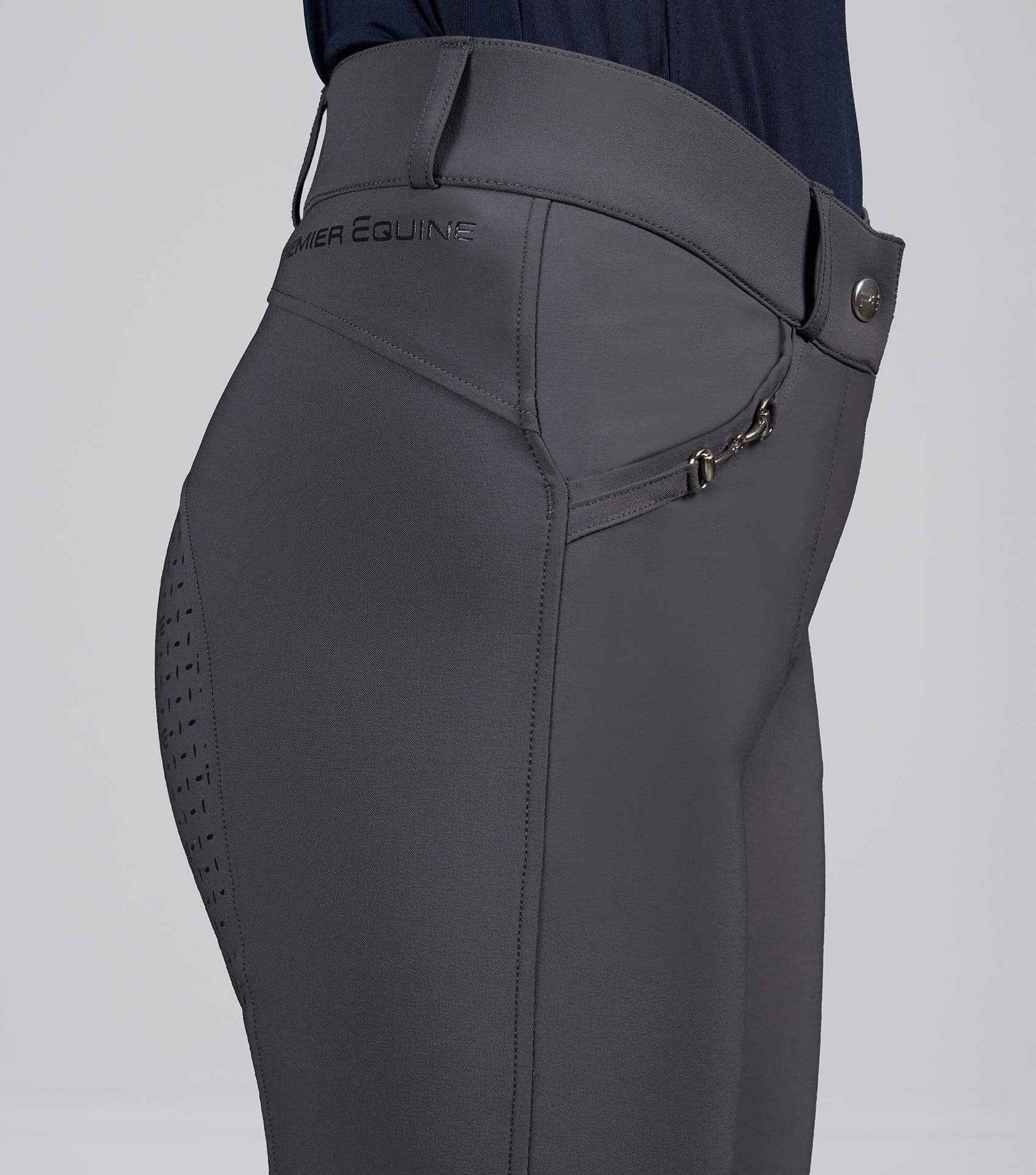 Premier Equine Filetto Womens Gel Full Seat Riding Breeches - Anthracite