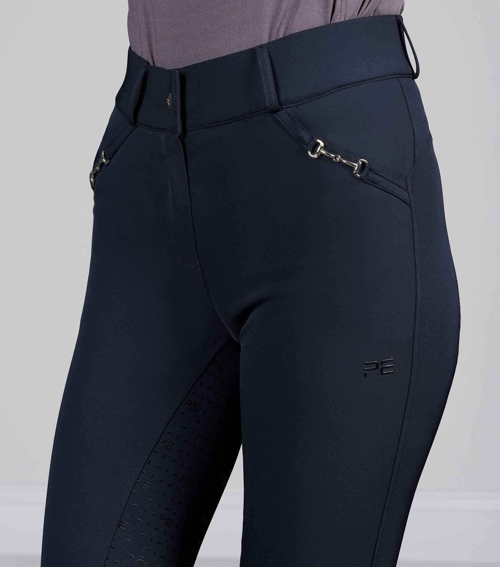 Premier Equine Filetto Womens Gel Full Seat Riding Breeches - Navy