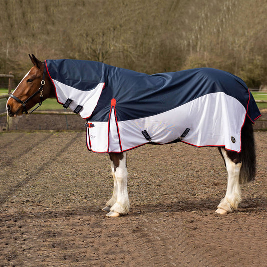 Gallop Trojan Turnout Fly Rug Combo - Navy