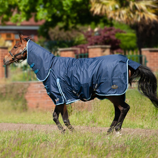 Gallop Trojan Duraproof 350g Turnout Combo Navy