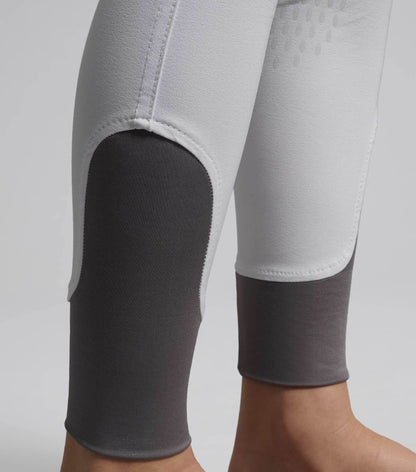 Premier Equine Gando Boys Gel Knee Competition Riding Breeches White - N P Equestrian & Pet Supplies Ltd 
