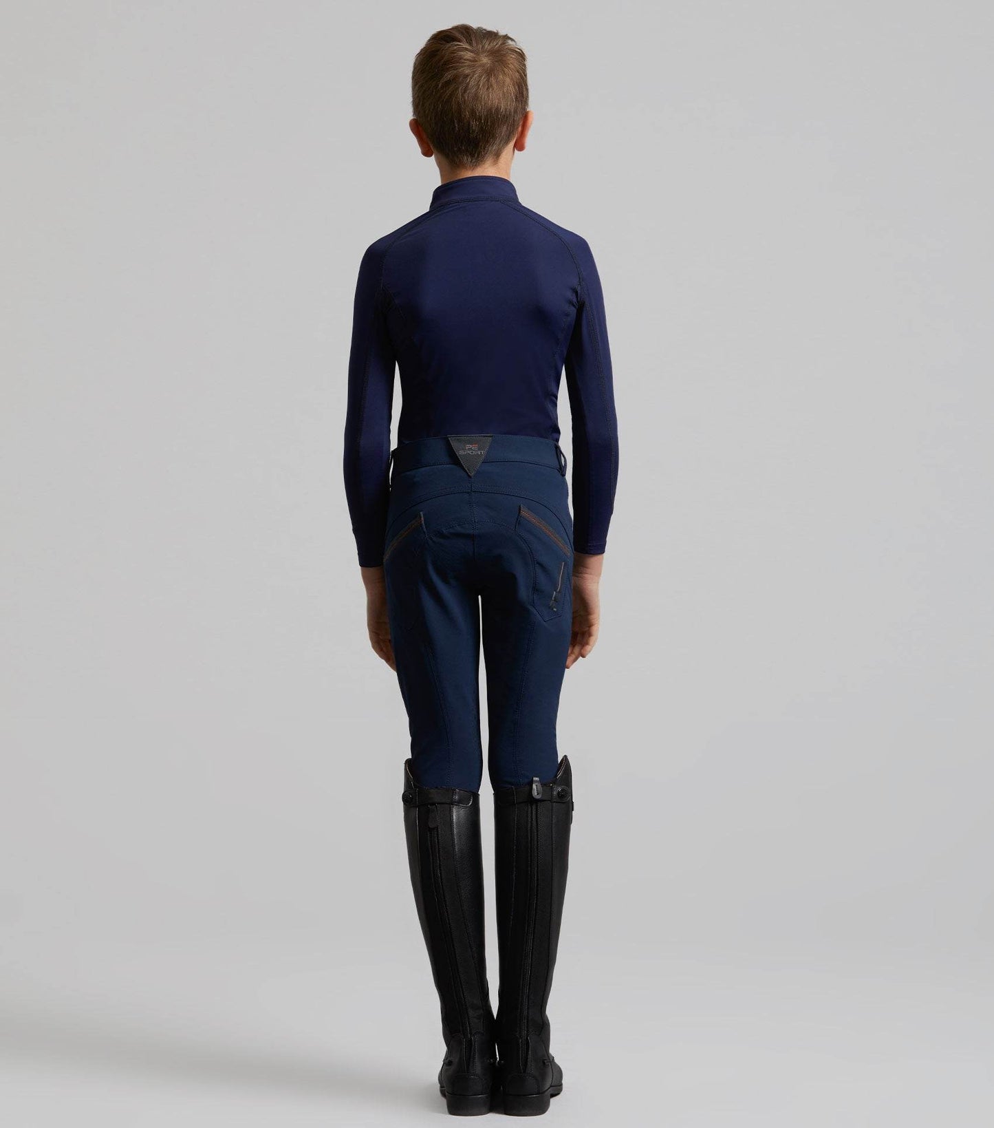 Premier Equine Gando Boys Gel Knee Riding Breeches Navy - N P Equestrian & Pet Supplies Ltd 