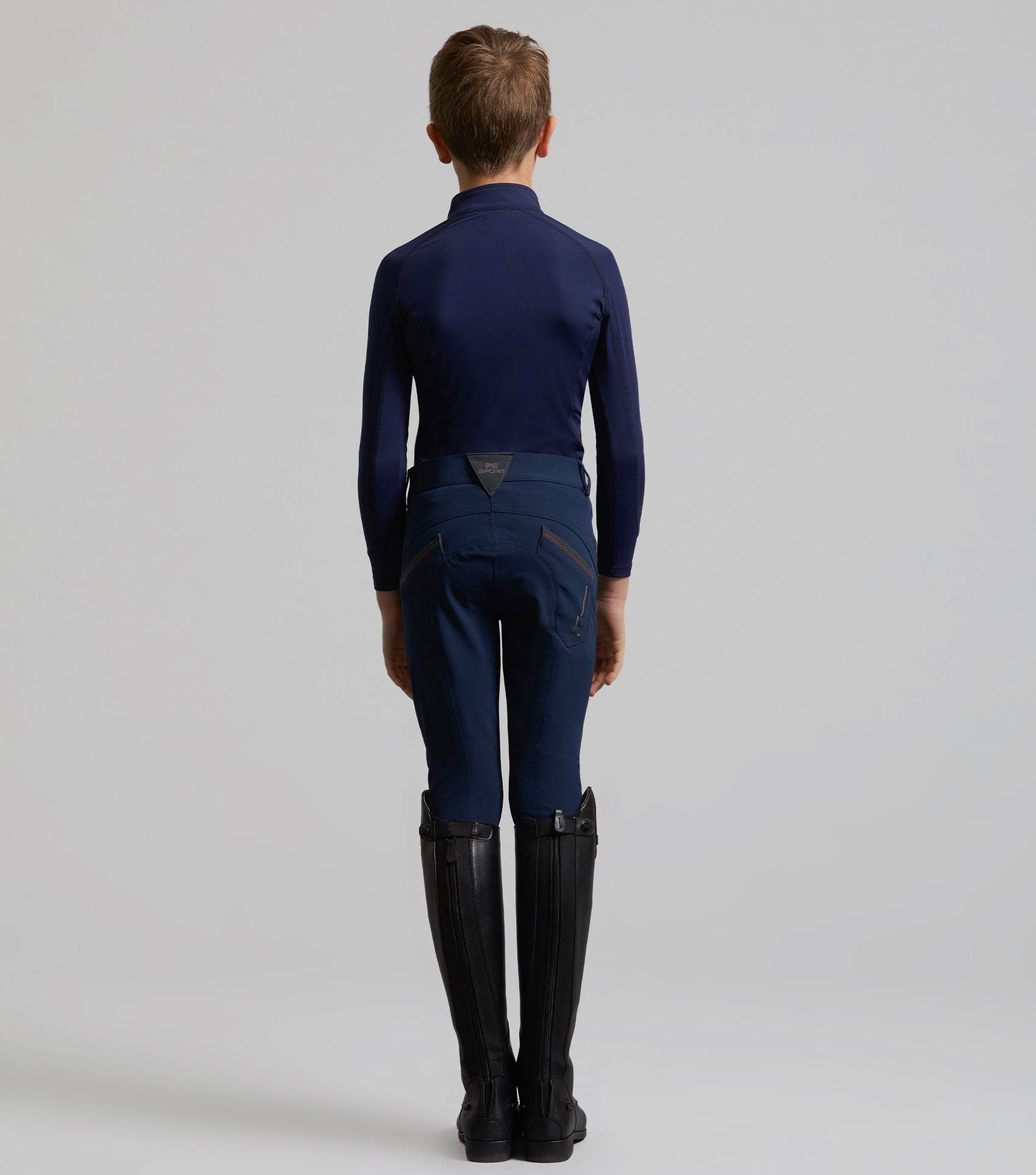 Premier Equine Gando Boys Gel Knee Riding Breeches Navy - N P Equestrian & Pet Supplies Ltd 