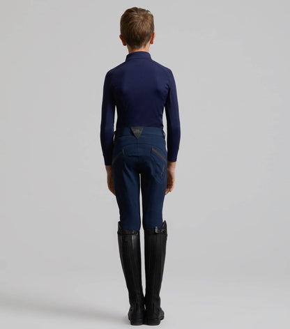 Premier Equine Gando Boys Gel Knee Riding Breeches Navy - N P Equestrian & Pet Supplies Ltd 