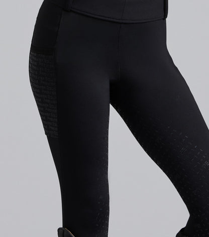 Premier Equine Concerto Girls Riding Tights Jet Black