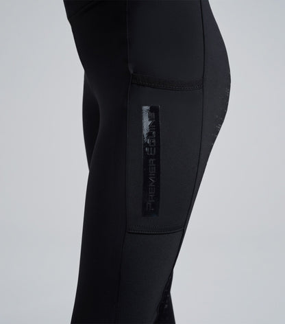 Premier Equine Concerto Girls Riding Tights Jet Black
