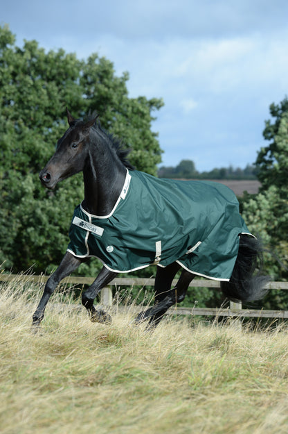 Bucas Greenline 300g Standard Neck Turnout Rug - Green/Cream