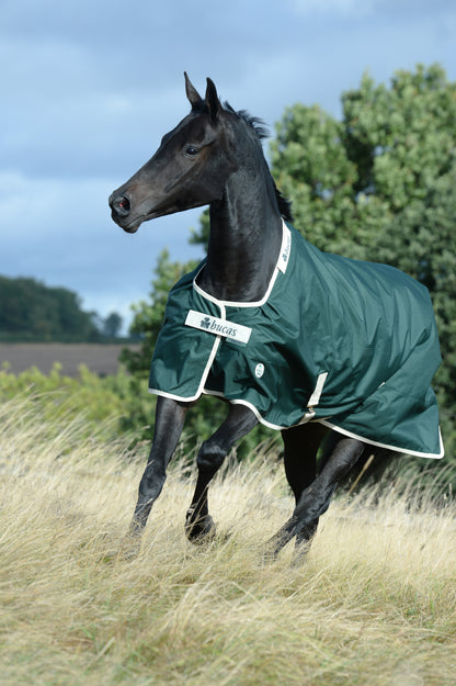 Bucas Greenline 300g Standard Neck Turnout Rug - Green/Cream