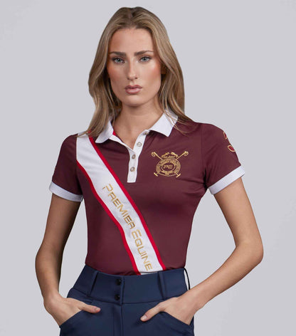 Premier Equine Heritage Polo Shirt - Tawny Port