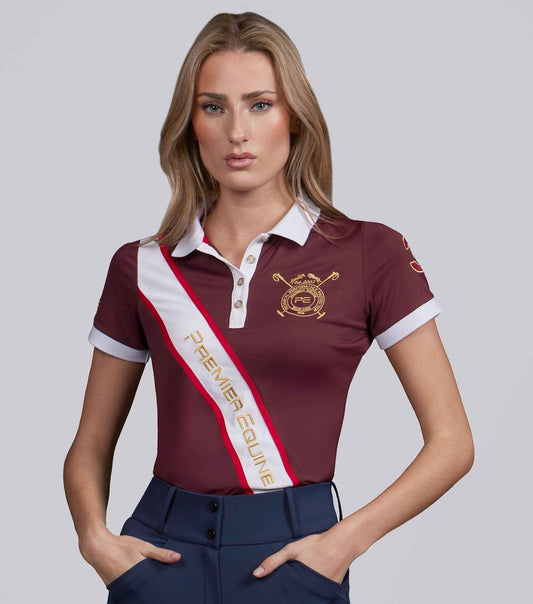 Premier Equine Heritage Polo Shirt - Tawny Port