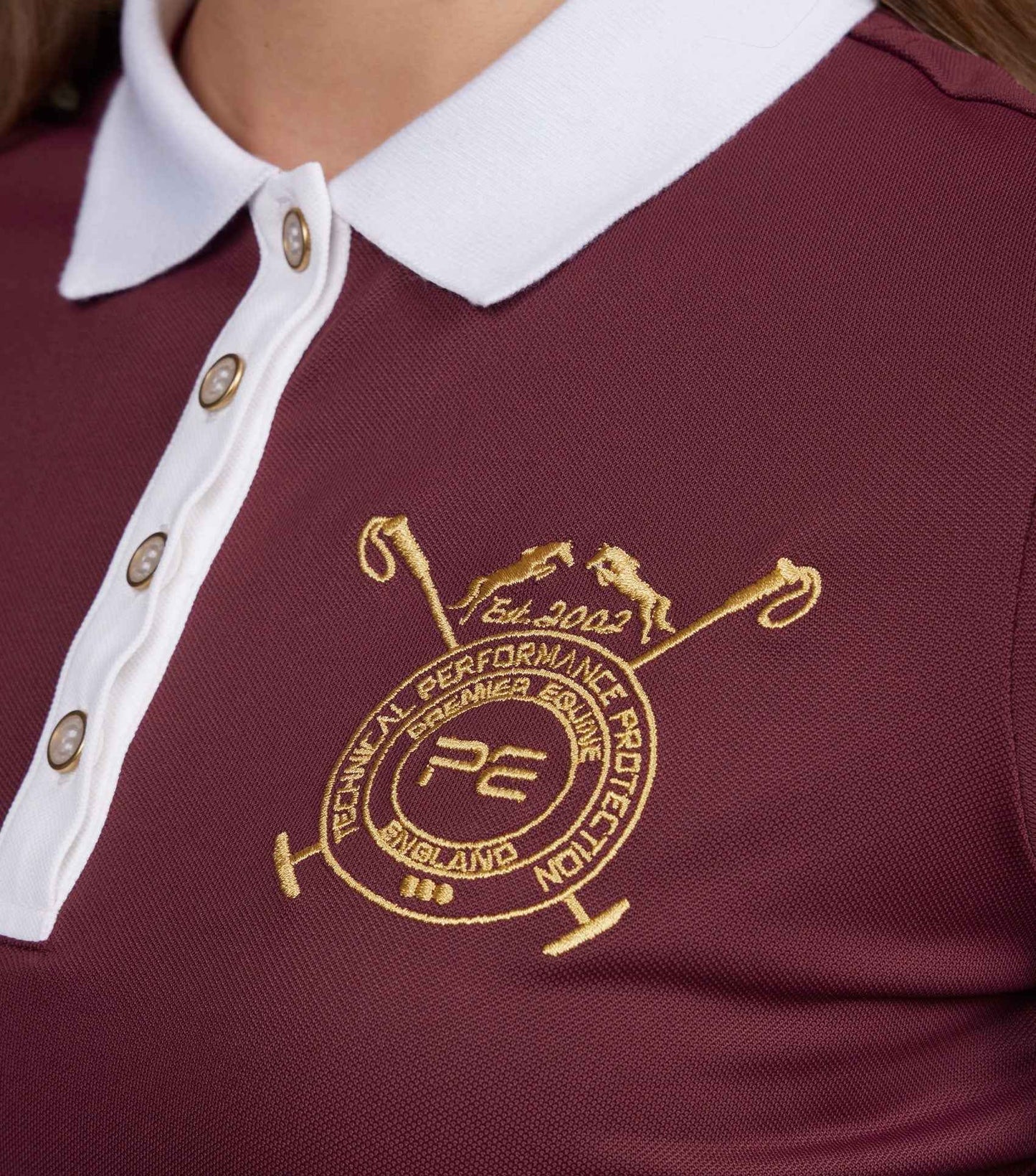Premier Equine Heritage Polo Shirt - Tawny Port