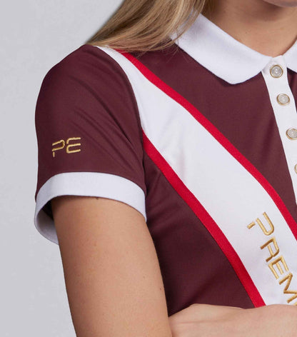 Premier Equine Heritage Polo Shirt - Tawny Port