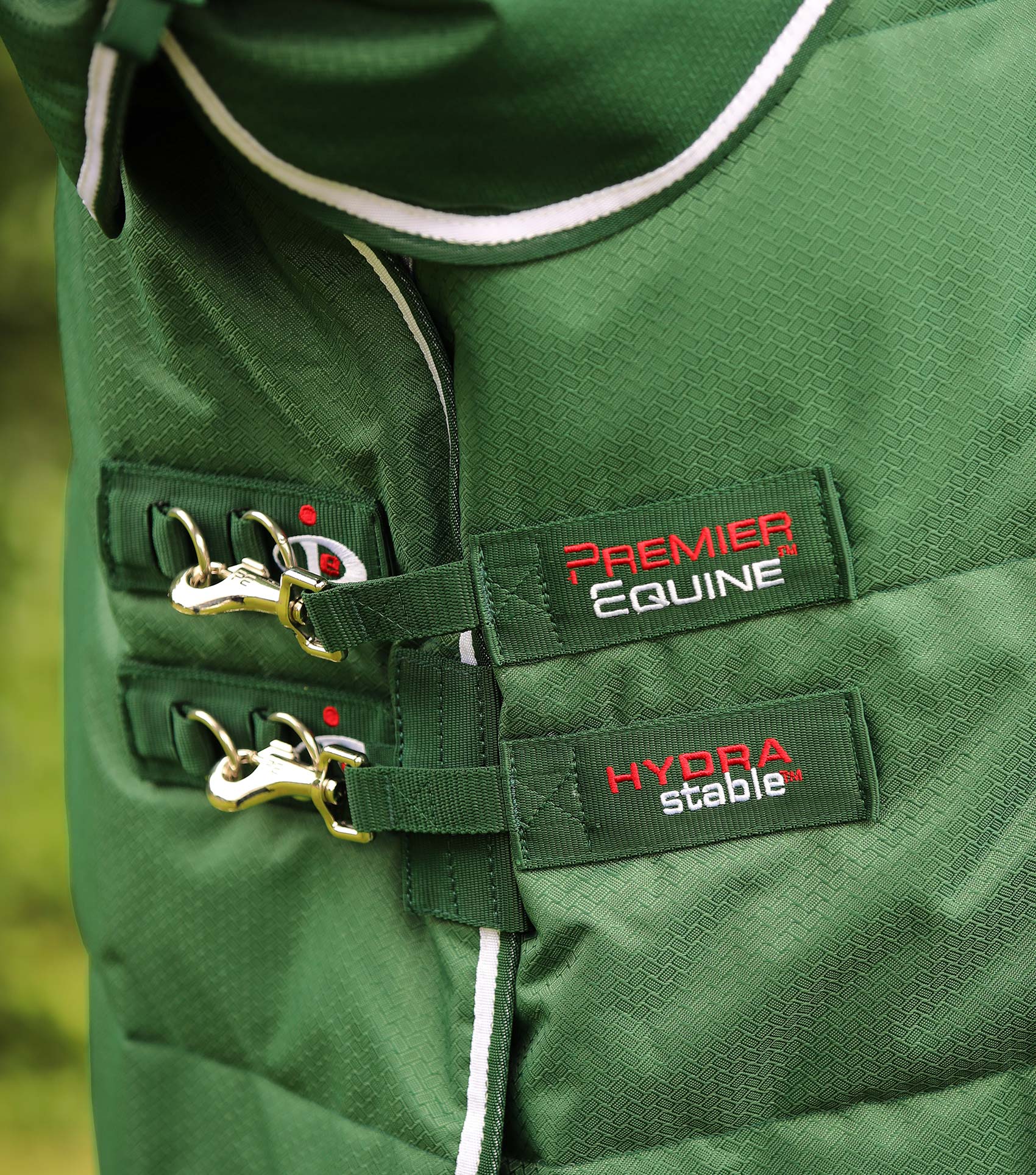 Premier Equine Hydra 200g Stable Rug with Neck Cover Green - N P Equestrian & Pet Supplies Ltd