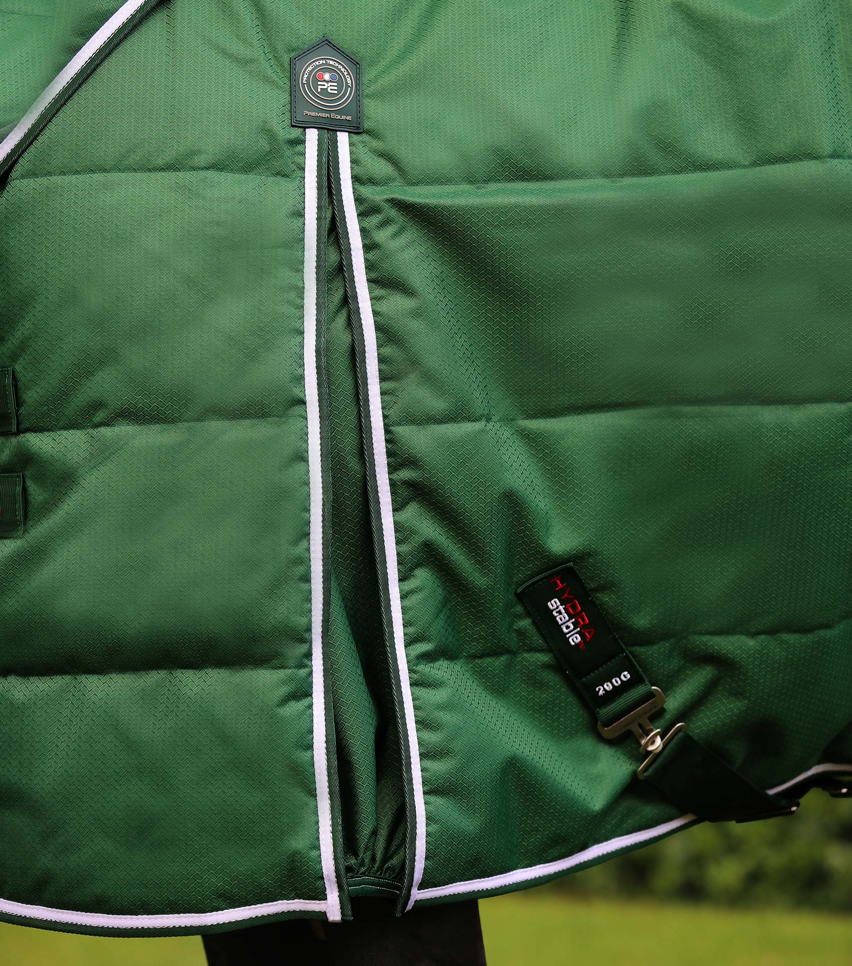 Premier Equine Hydra 200g Stable Rug with Neck Cover Green - N P Equestrian & Pet Supplies Ltd
