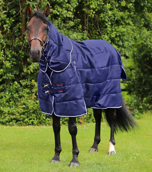 Premier Equine Hydra 200g Stable Rug with Neck Cover Navy - N P Equestrian & Pet Supplies Ltd