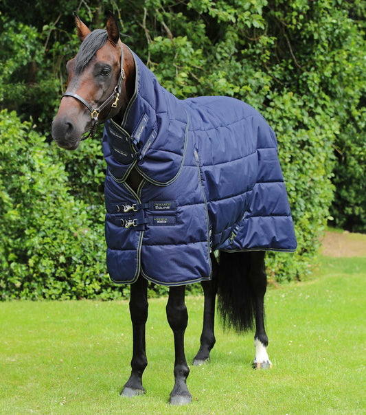Premier Equine Hydra 350g Stable Rug with Neck Cover Navy