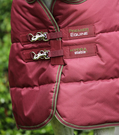 Premier Equine Hydra 350g Stable Rug with Neck Cover Wine