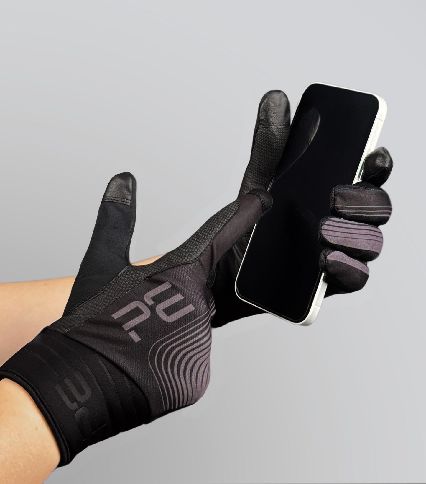 Description:Hydrex Waterproof Riding Gloves_Colour:Black_Position:2