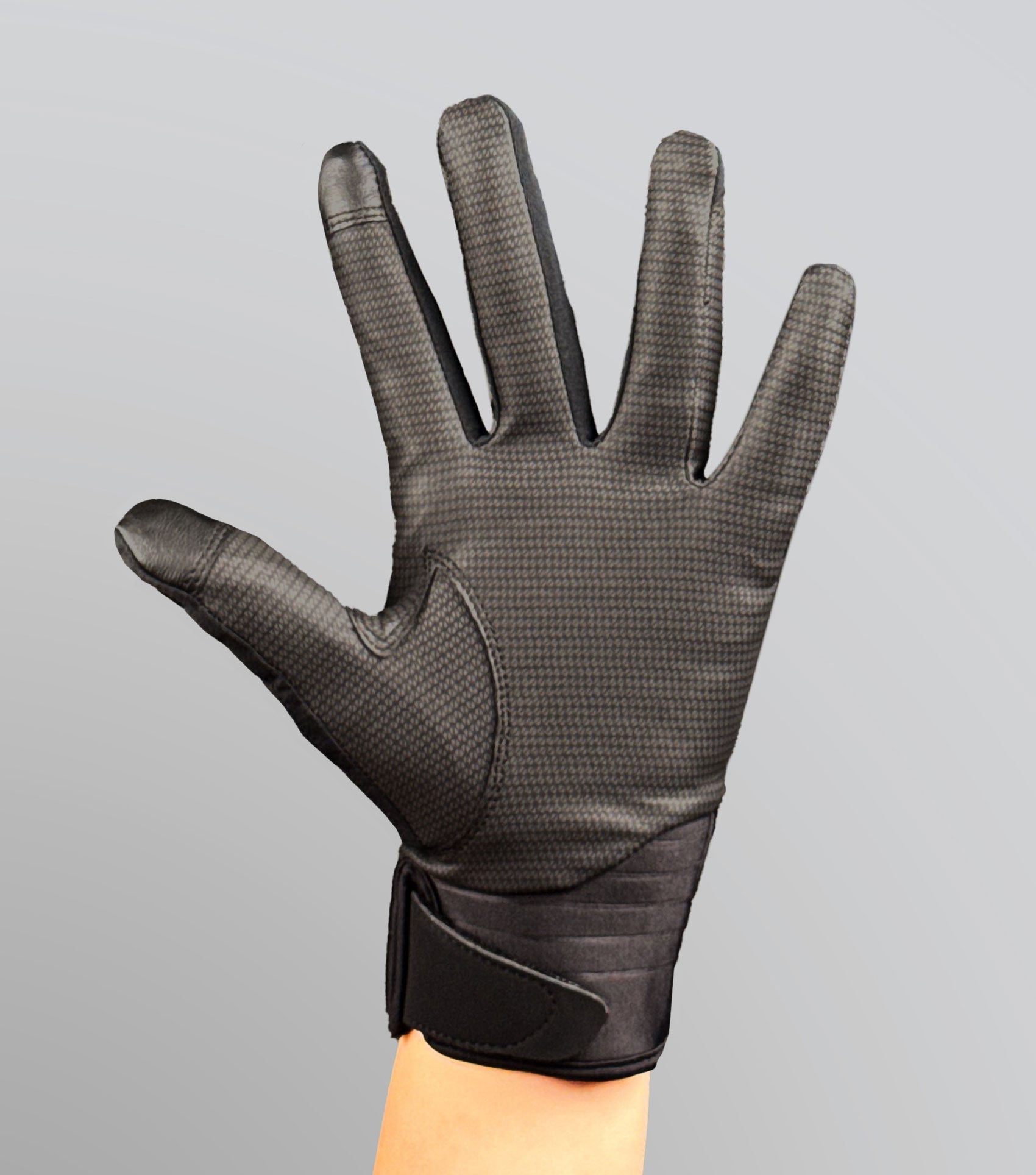 Description:Hydrex Waterproof Riding Gloves_Colour:Black_Position:6