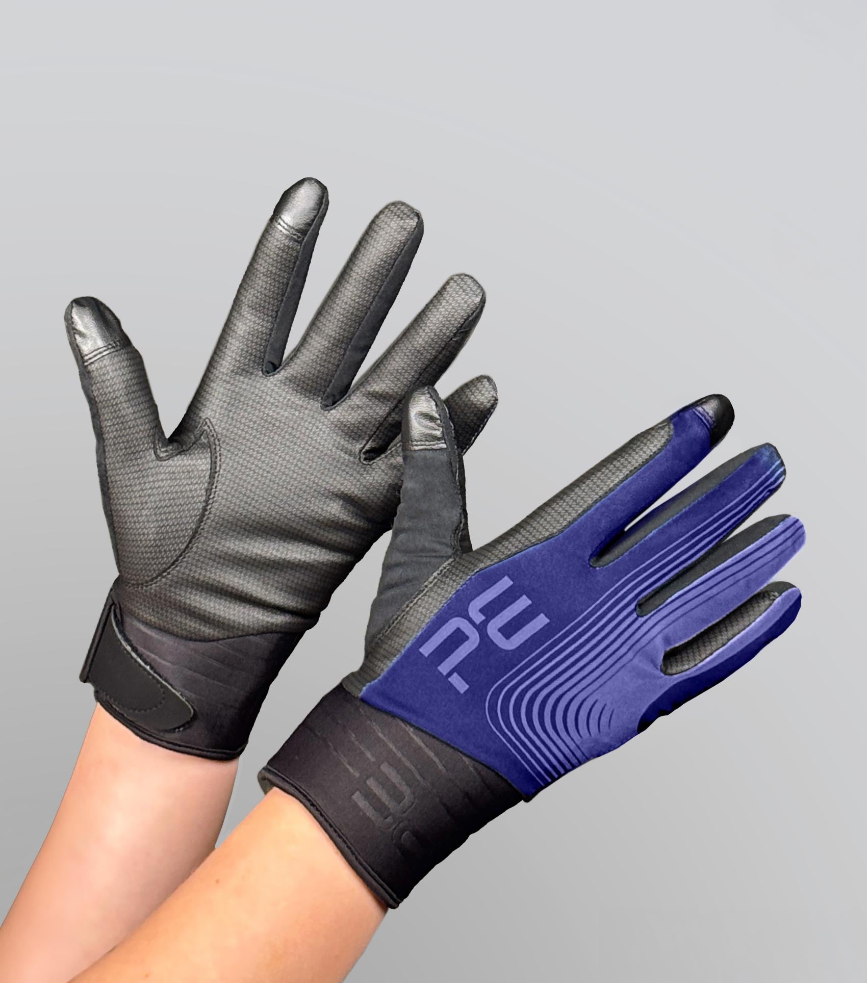 Description:Hydrex Waterproof Riding Gloves_Colour:Navy_Position:1