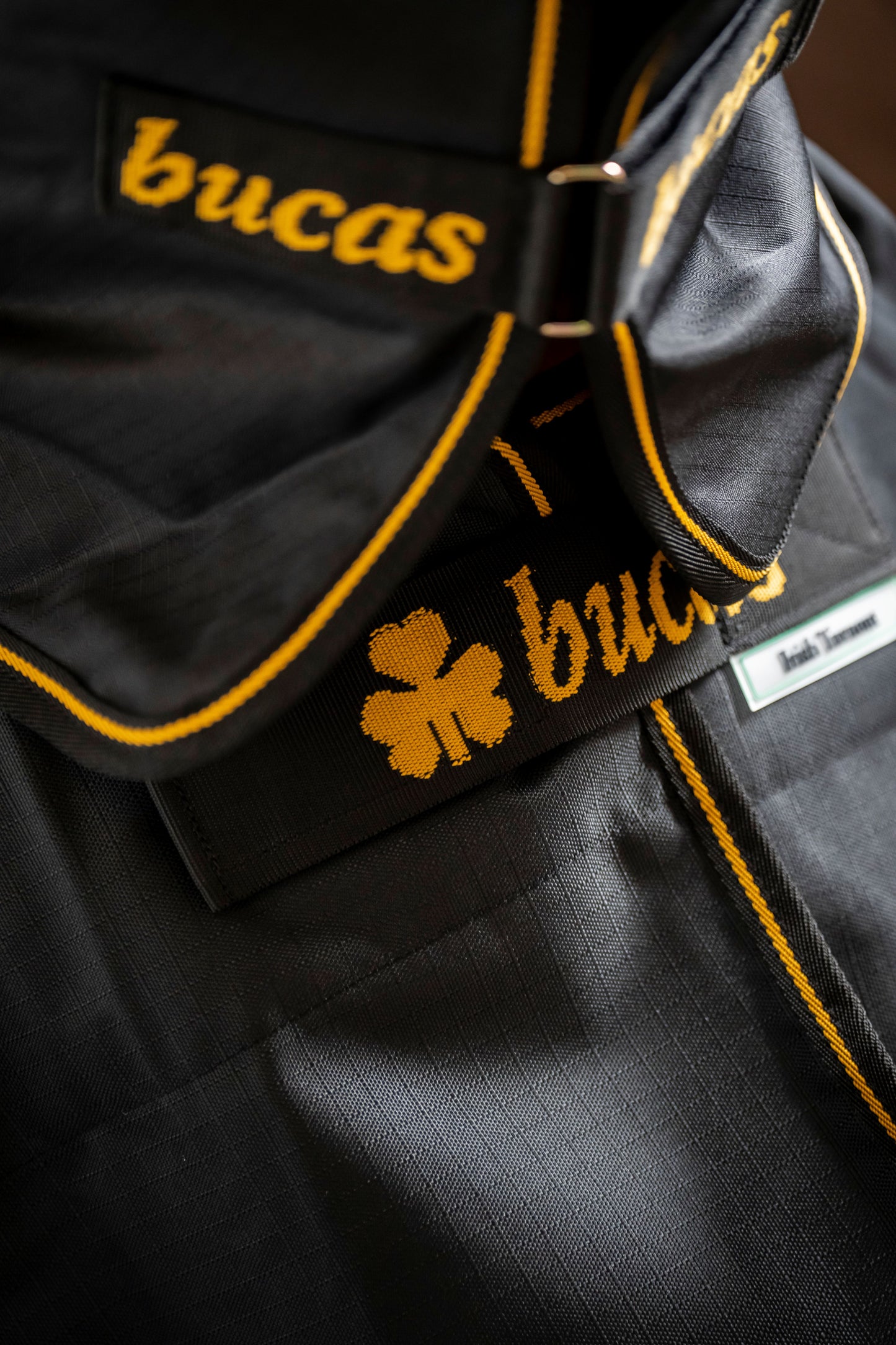 Bucas Irish 50g Turnout Rug With Detachable Neck Cover - Black/Gold