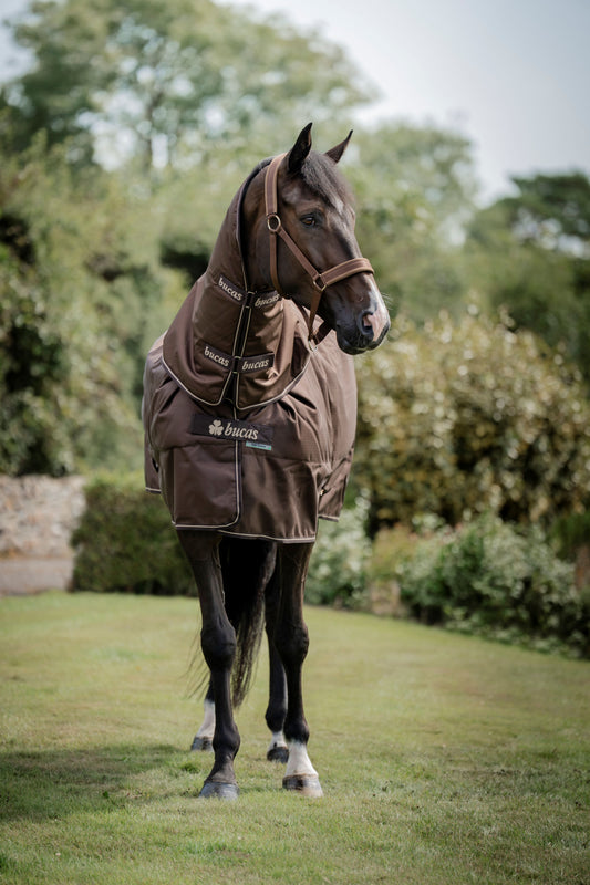 Bucas Irish 300g Turnout Rug with Neck Cover - Espresso