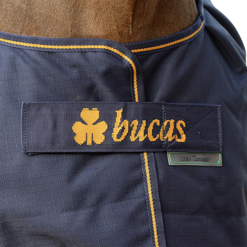 Bucas Irish 50g Standard Neck Turnout Rug - Navy/Gold