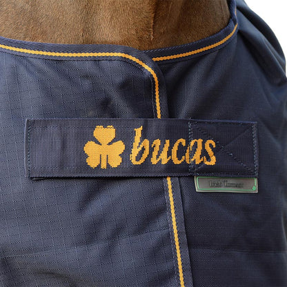 Bucas Irish 50g Standard Neck Turnout Rug - Navy/Gold