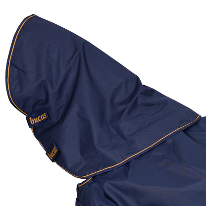 Bucas Irish 300g Combi Turnout Neck Cover - Navy/Gold