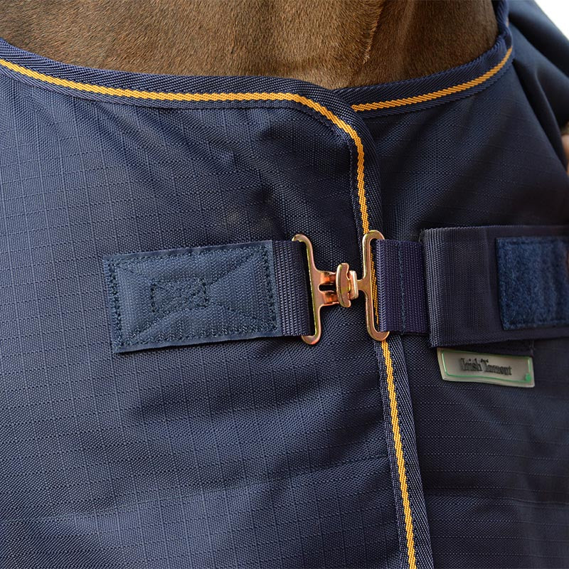 Bucas Irish 50g Standard Neck Turnout Rug - Navy/Gold